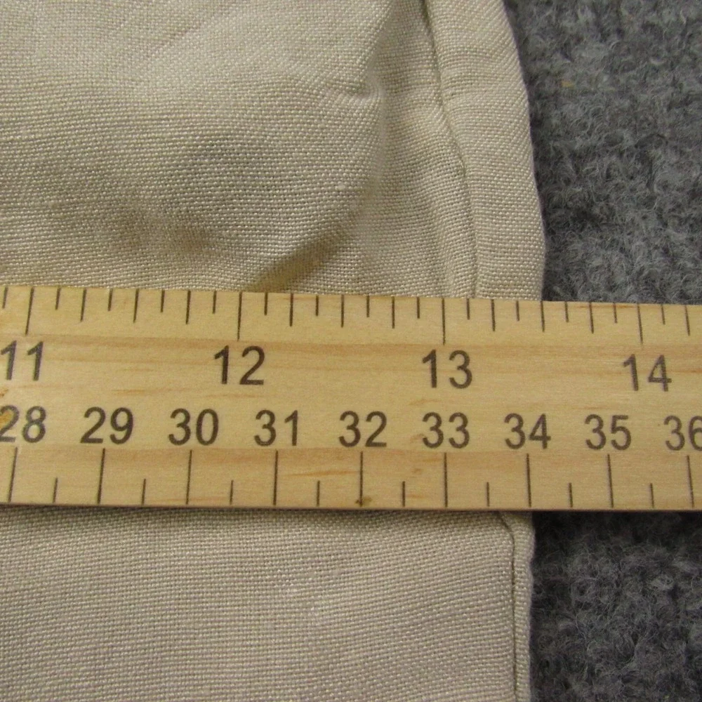 Savane Pants Men 36x32 (29.5) Linen Viscose Blend Straight Fit Flat Pants Summer